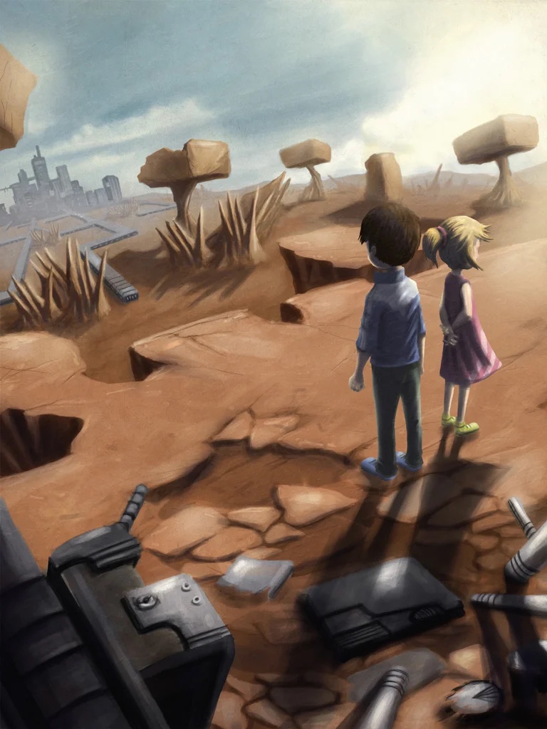 Boxy Barren, artwork by Archie P. Valdez for The Book of Sarth.