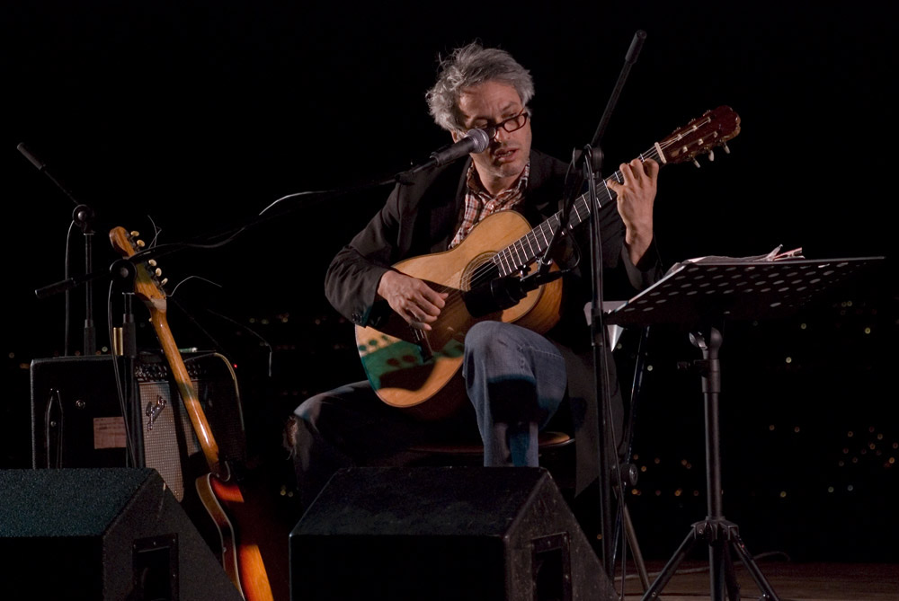 Marc Ribot playing guitar on stage, 2007.